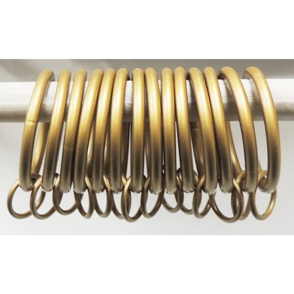 Shop Radiance Antique Gold Infinity Curtain Rings Set Free