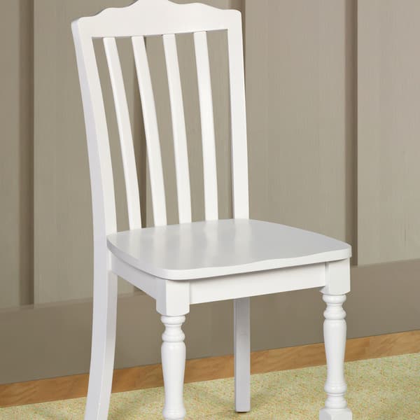 slide 1 of 1, Hillsdale Furniture Lauren Chair in White Finish - 36.63"H x 17"W x 17"D