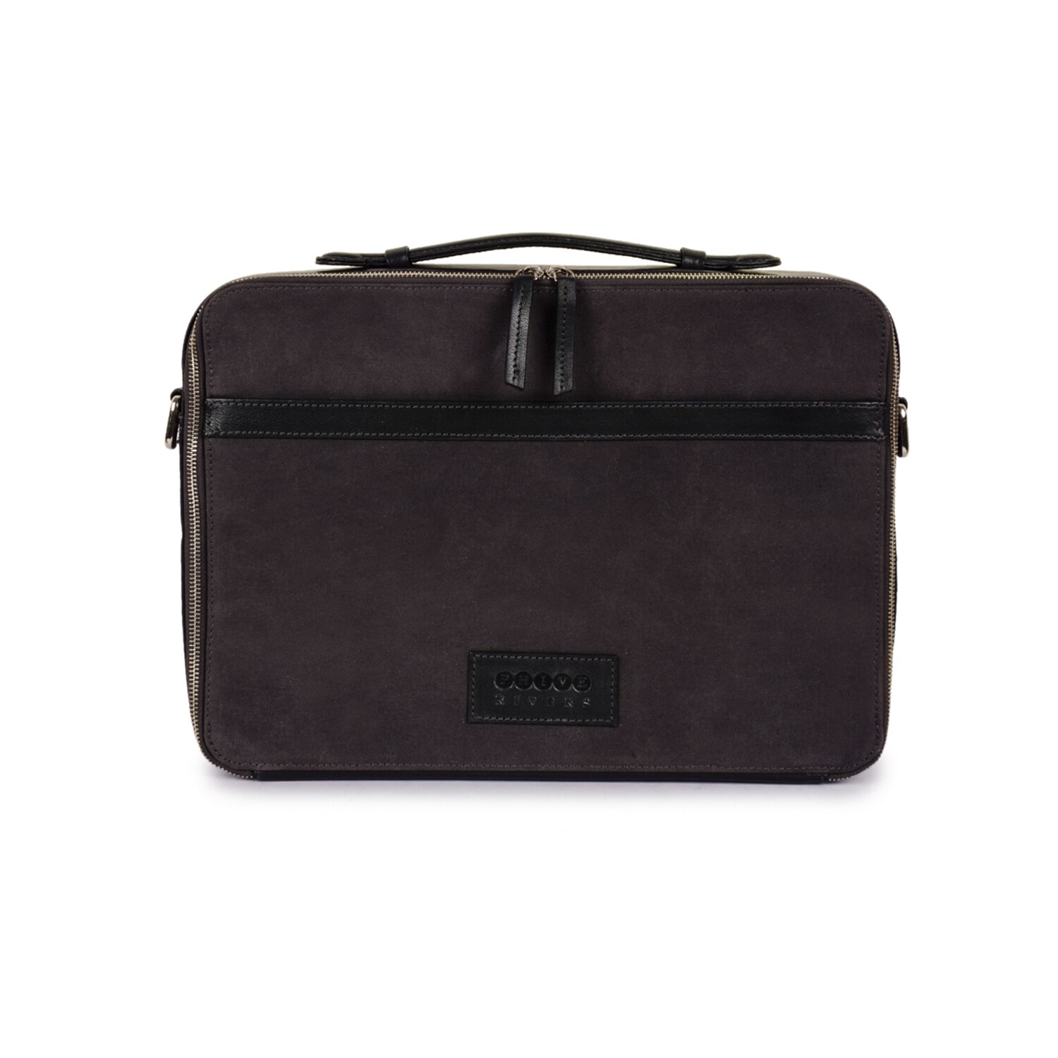 Handmade Phive Rivers Men S Canvas Messenger Bag Grey Italy