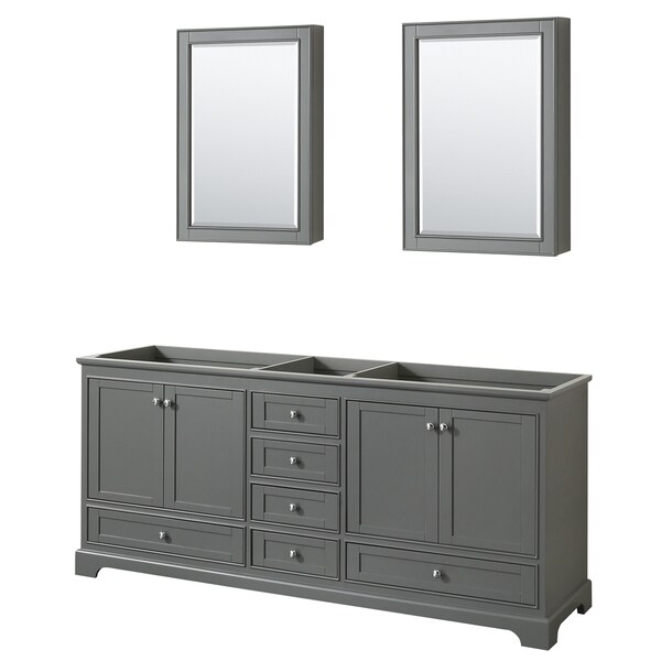 Wyndham Collection Deborah 80 Inch Double Bathroom Vanity With Wyndham Collection Deborah 80 Inch Double Bathroom Vanity With Medicine Cabinets