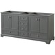 preview thumbnail 6 of 15, Deborah 72-inch Double Bathroom Vanity, No Mirrors Dark Gray, Chrome Trim, No Top
