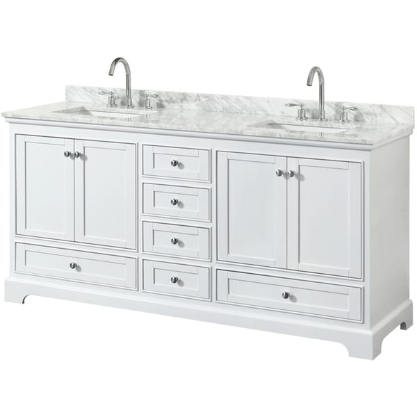 Deborah 72-inch Double Vanity Cabinet, 70-inch Mirror - Bed Bath ...