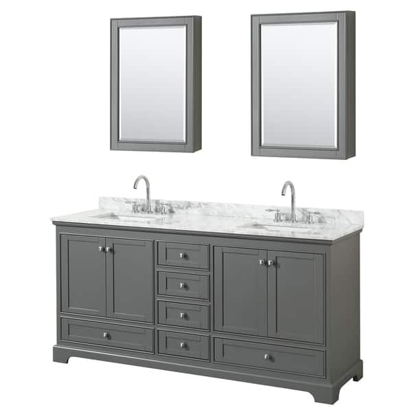 Shop Wyndham Collection 72 Double Bathroom Vanity In Dark Gray