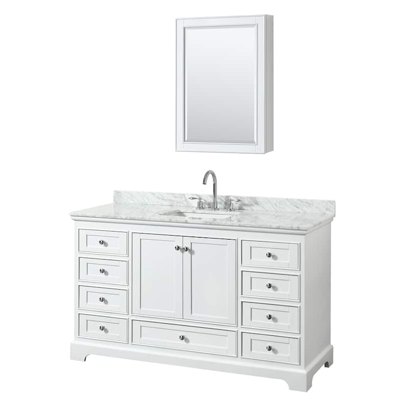 Deborah 60-inch Single Bathroom Vanity, Medicine Cabinet