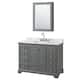 Option Dark Gray, Chrome Trim, White Carrara Marble Top