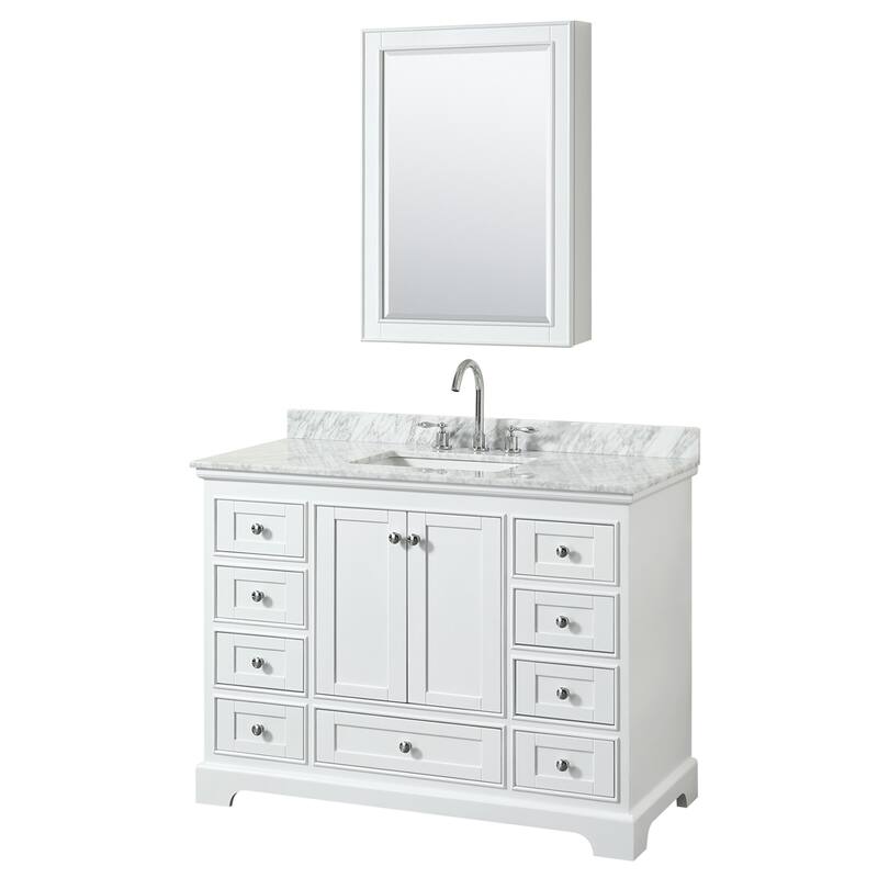 Deborah 48-inch Single Bathroom Vanity, Medicine Cabinet