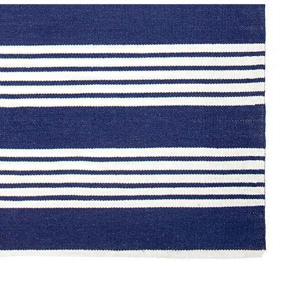 Handmade Mariona Stripe And Blue Floor Rug 8 X 10 Handmade Mariona Stripe And Blue Floor Rug 8 X 10