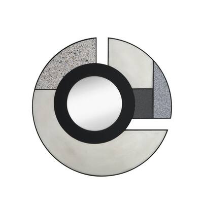 Majestic Silver/Black 38-inch x 38-inch Multi-panel Wall Mirror