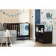 preview thumbnail 4 of 6, South Shore Savannah Espresso and Blue Changing table with Little Whale Wall Decals