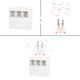preview thumbnail 6 of 6, South Shore Savannah Pure White and Pink Changing Table with Doudou the rabbit Wall Decals