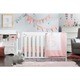 preview thumbnail 3 of 6, South Shore Savannah Pure White and Pink Changing Table with Doudou the rabbit Wall Decals