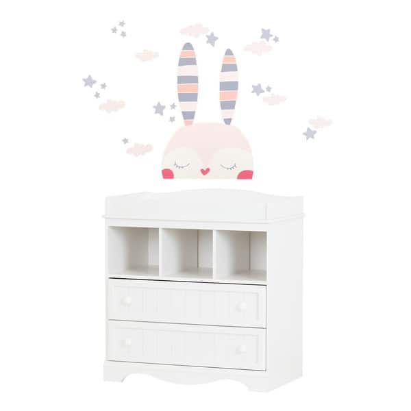 Shop South Shore Savannah Pure White And Pink Changing Table With