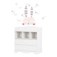 preview thumbnail 2 of 6, South Shore Savannah Pure White and Pink Changing Table with Doudou the rabbit Wall Decals