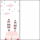 preview thumbnail 8 of 6, South Shore Savannah Pure White and Pink Changing Table with Doudou the rabbit Wall Decals