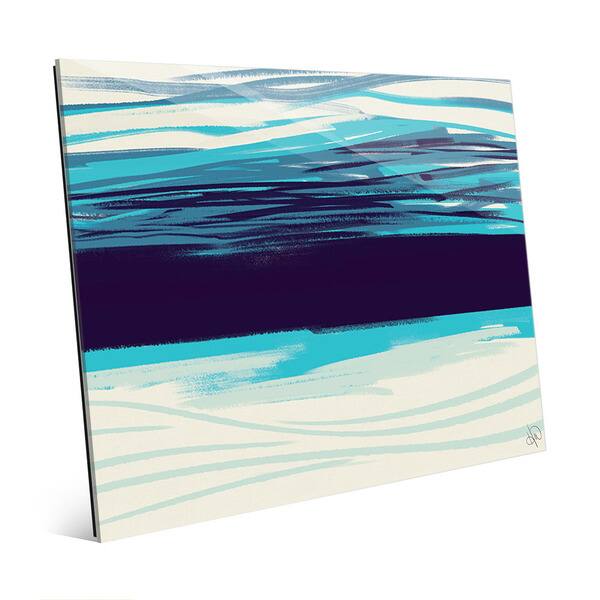 Cyan Abyss Abstract Painting Wall Art on Glass - Bed Bath & Beyond ...