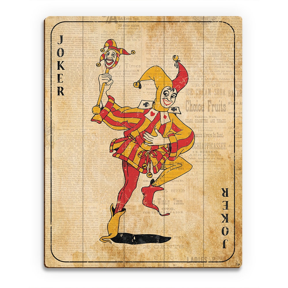 Vintage Playing Card Joker A5 Print Picture Poster Texas Holdem Poker Art 