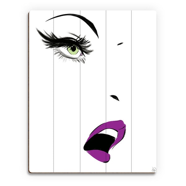 Mascara Stare Peridot Wall Art Print on Wood
