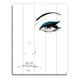 preview thumbnail 1 of 0, Cyan Eyeshadow Wall Art Print on Wood