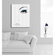 preview thumbnail 2 of 0, Cyan Eyeshadow Wall Art Print on Wood