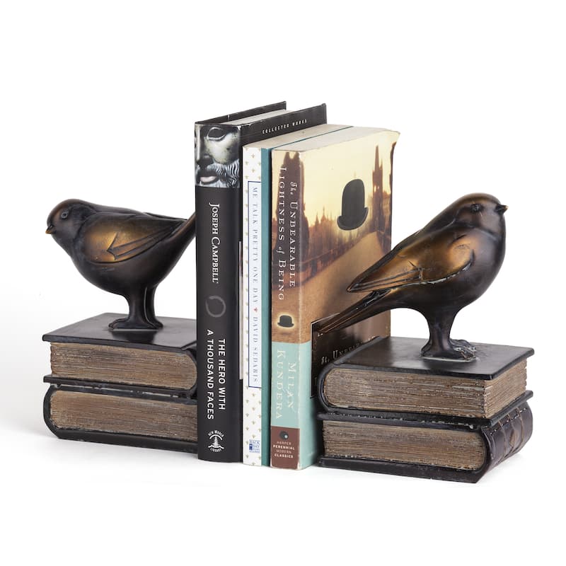 Danya B. Birds on Books Bookend Set