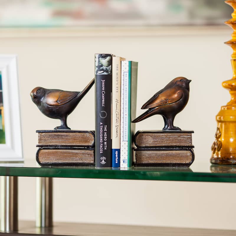 Danya B. Birds on Books Bookend Set