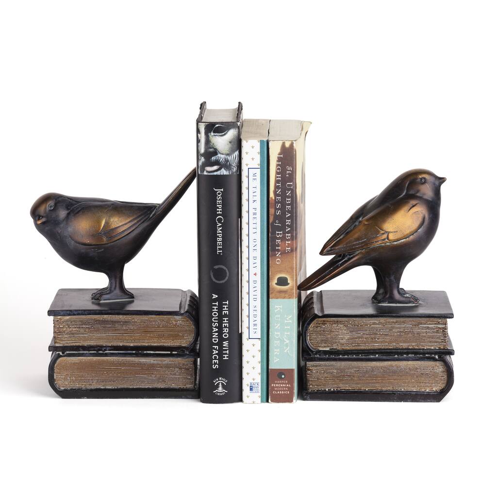 Danya B. Birds on Books Bookend Set