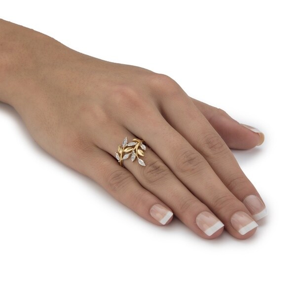 marquise leaf ring