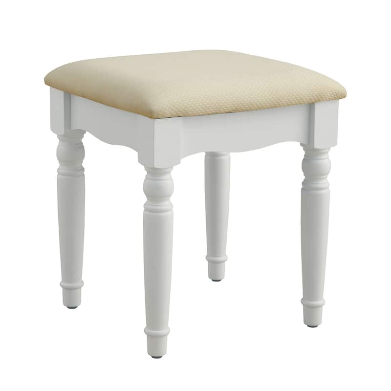 Boke Transitional Solid Wood 3-Piece Makeup Vanity Set with 3-side Mirror by Furniture of America