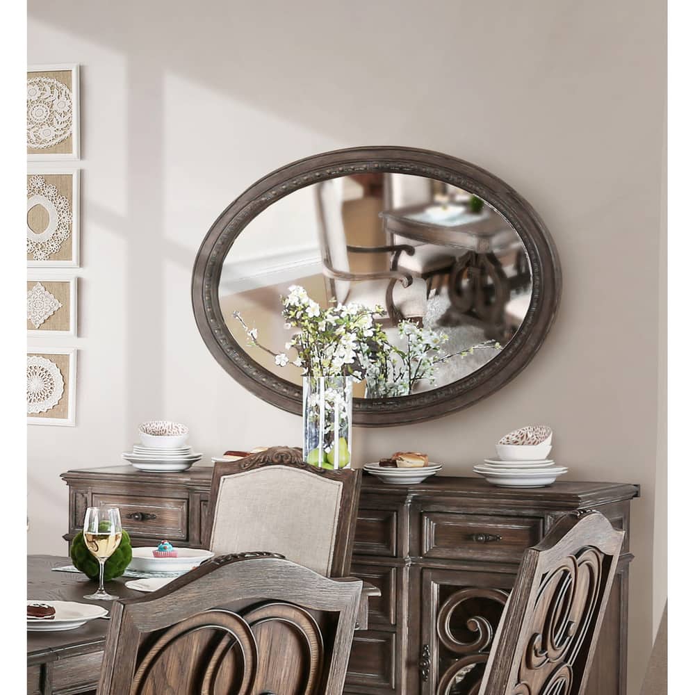 Cornerways Rustic Brown 49-inch Wood Floating Mirror by The Gray Barn