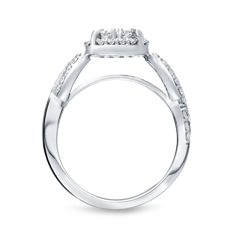Auriya Unique 1 carat TW Infinity Diamond Halo Engagement Ring 14k Gold
