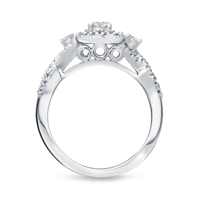 Auriya Vintage 4/6ct TW Diamond Halo Engagement Ring 14K Gold (H-I, I1-I2)