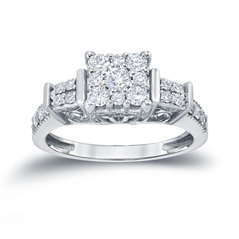 14k Gold 3/5ct TDW Composite Style Diamond Engagement Ring by Auriya (H-I, I1-I2)