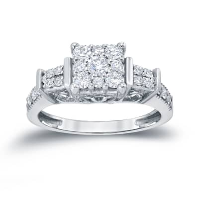 14k Gold 3/5ct TDW Composite Style Diamond Engagement Ring by Auriya (H-I, I1-I2)
