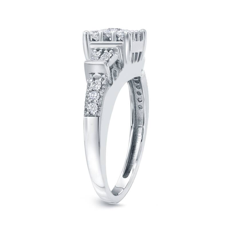 14k Gold 3/5ct TDW Composite Style Diamond Engagement Ring by Auriya (H-I, I1-I2)