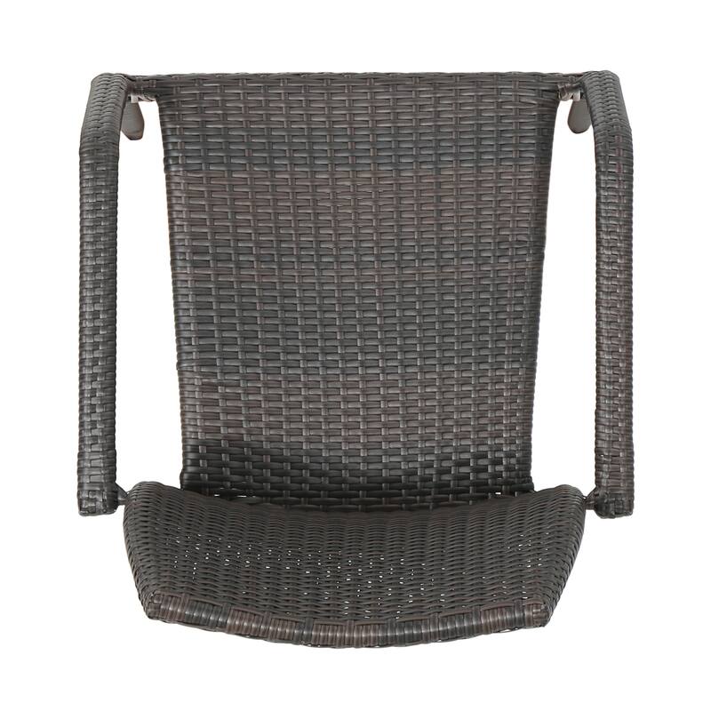 Crawford Outdoor 3-piece Round Wicker Bistro Chat Set by Christopher Knight Home