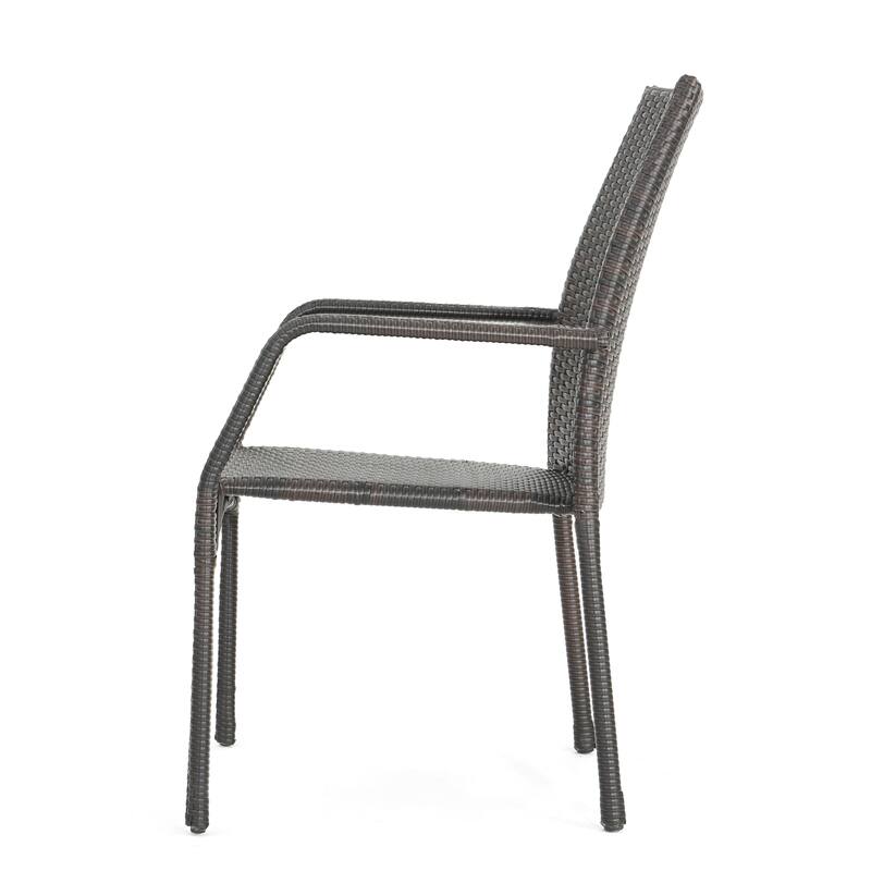 Crawford Outdoor 3-piece Round Wicker Bistro Chat Set by Christopher Knight Home