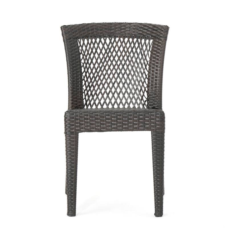 Catskills Outdoor 3-piece Round Wicker Bistro Chat Set by Christopher Knight Home
