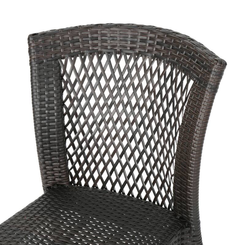 Catskills Outdoor 3-piece Round Wicker Bistro Chat Set by Christopher Knight Home