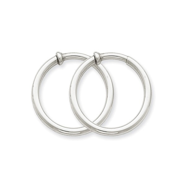 Versil 14 Karat White Gold Non Pierced Earring Hoops Earrings Versil 14 Karat White Gold Non Pierced Earring Hoops Earrings Free Shipping Today 16365876