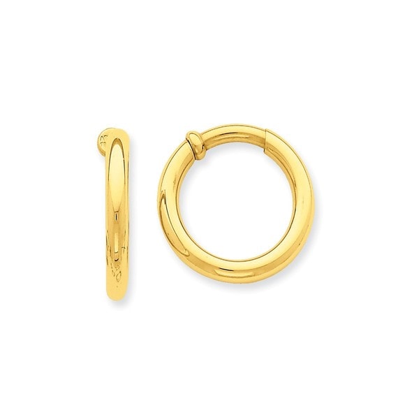 14 Karat Non Pierced Hoop Earrings Free Shipping Today 14 Karat Non Pierced Hoop Earrings