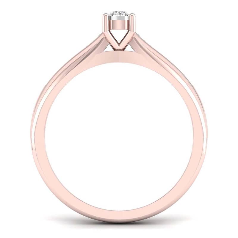 De Couer 1/10ct TDW Diamond Classic Ring (H-I, I2) - Pink