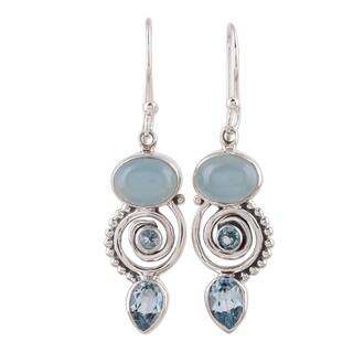 Handmade Earrings Find Great Jewelry Deals Ping At Handmade Sterling Silver Sentimental Journey Topaz Chalcedony Earrings India