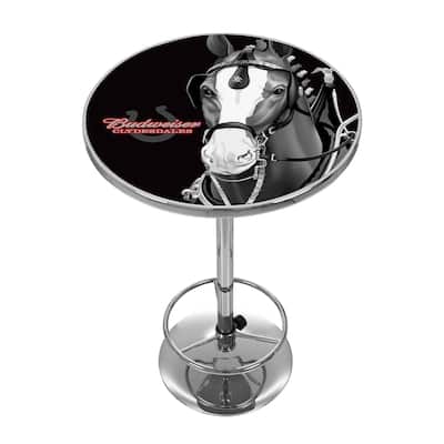 Budweiser Chrome Pub Table - 27.375" x 27.375" x 42"