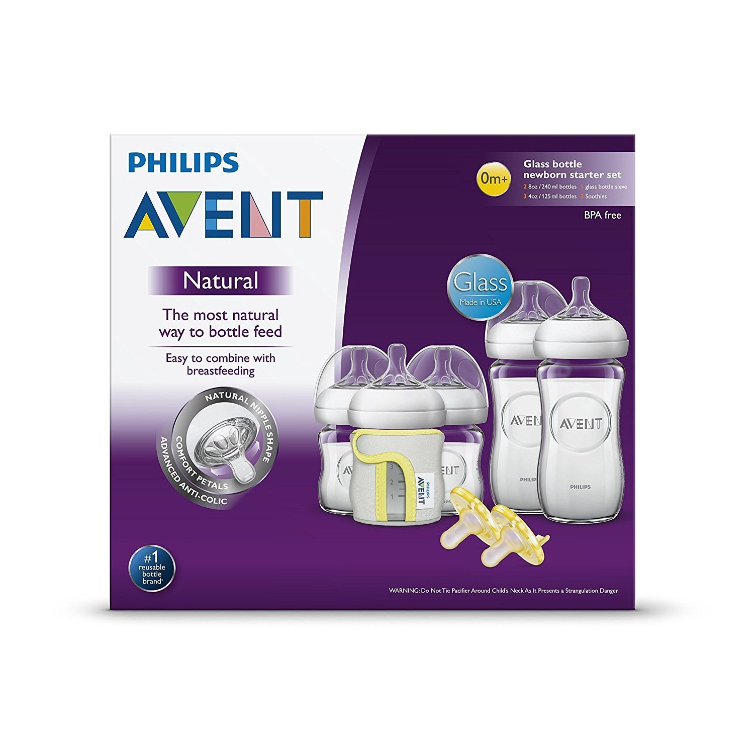 philips avent natural glass baby bottle gift set