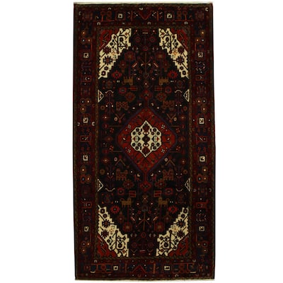 HERAT ORIENTAL Handmade One-of-a-Kind Hamadan Wool Runner - 5'7 x 10'11