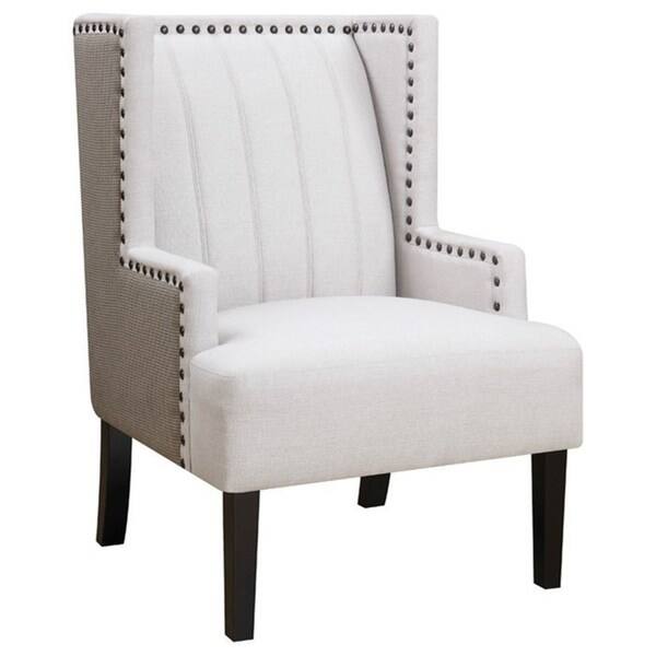 Living Room Wing Back Design Accent Chair with Nailhead Trim