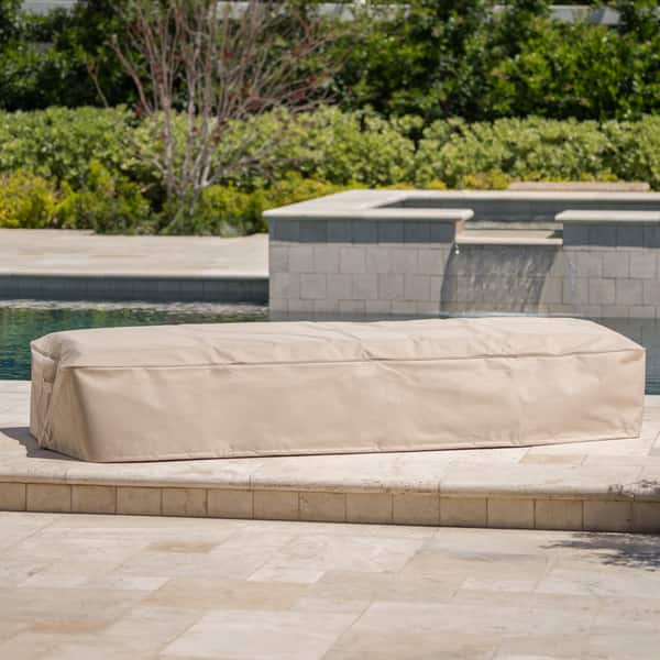 slide 2 of 6, Shield Outdoor Waterproof Fabric Lounge Patio Cover (Set of 4) by Christopher Knight Home