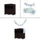 preview thumbnail 4 of 6, South Shore Savannah Espresso and Blue Changing Table with Little Whale Runner and Pennant Banner
