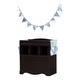 preview thumbnail 2 of 6, South Shore Savannah Espresso and Blue Changing Table with Little Whale Runner and Pennant Banner