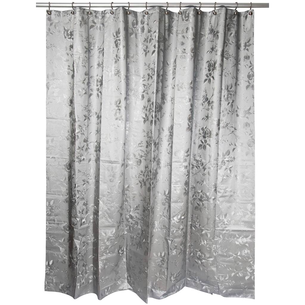 Famous Home Etched Rose PEVA Shower Curtain